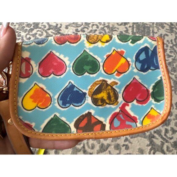 Dooney and Bourke, vintage wristlet, wallet, hearts - Picture 5 of 6